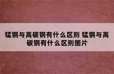 锰钢与高碳钢有什么区别 锰钢与高碳钢有什么区别图片